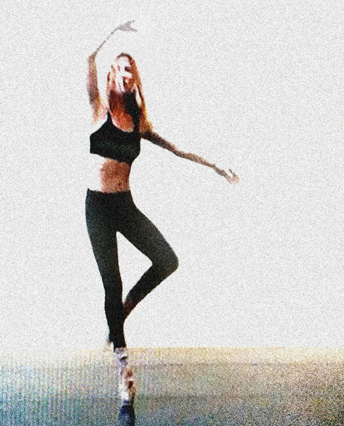 Jane Rubin, Dancer, Choreographer, Painter and Composer performing modern dance improv on upper Broadway near her alma mater, Columbia University, in 2017. Copyright Jane Rubin 2017.