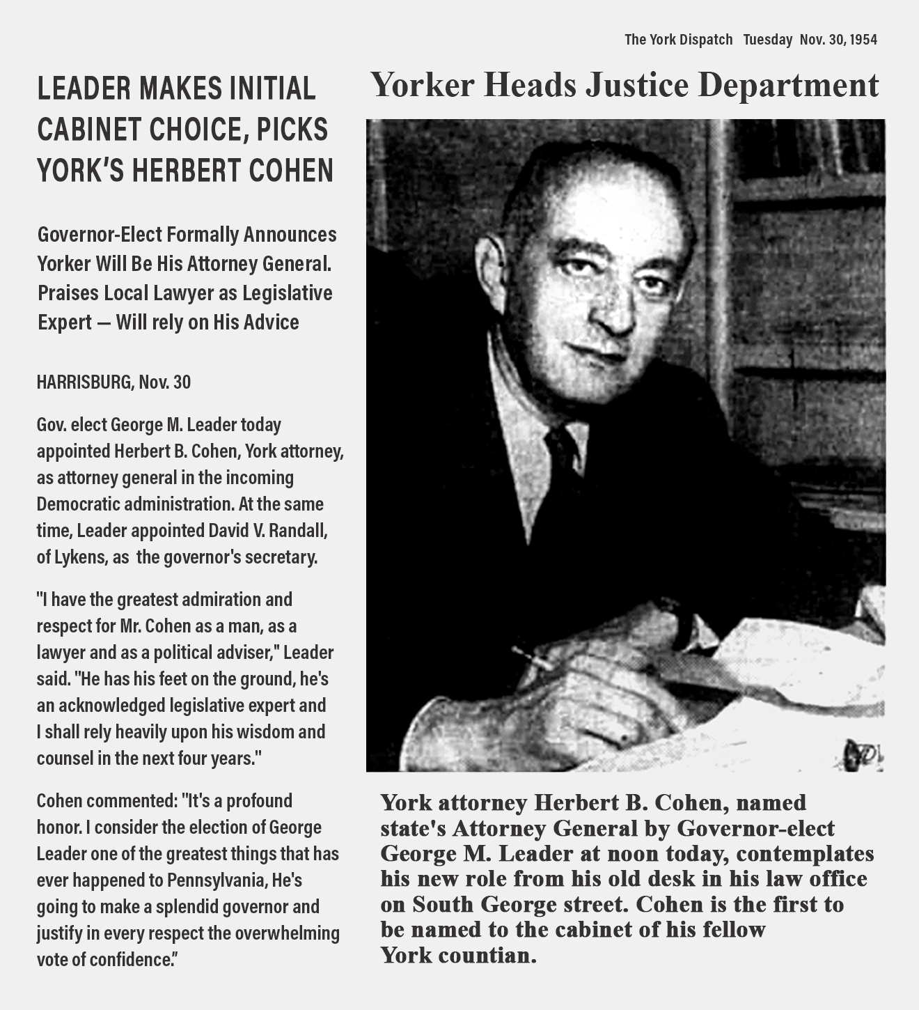 PA Attorney General 1954