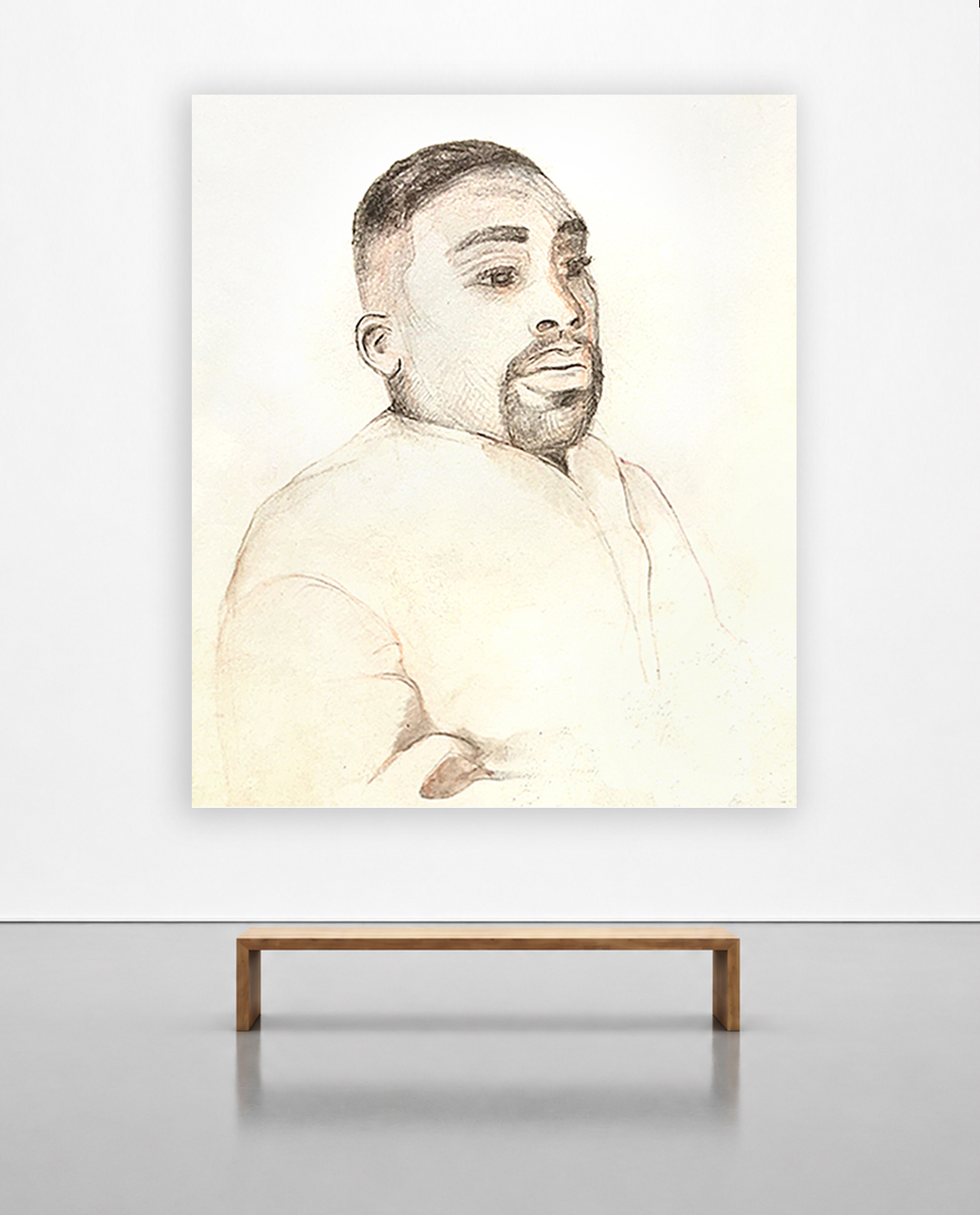 Portrait of Derreck Alexander, Jane Rubin's husband from 1999 to 2011; painted and drawn from life; gouache, watercolor and pencil on paper; Copyright Jane Rubin circa 2002-3